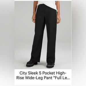 Lululemon city sleek wide leg pants